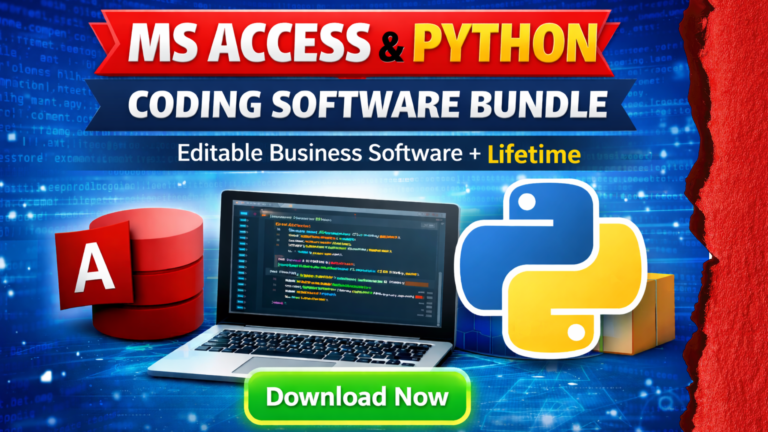1️⃣ MS Access & Coding Software Pack (Editable Source Files)
