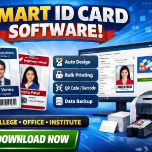 Professional ID Card Software with QR Code | Lifetime +Ofline